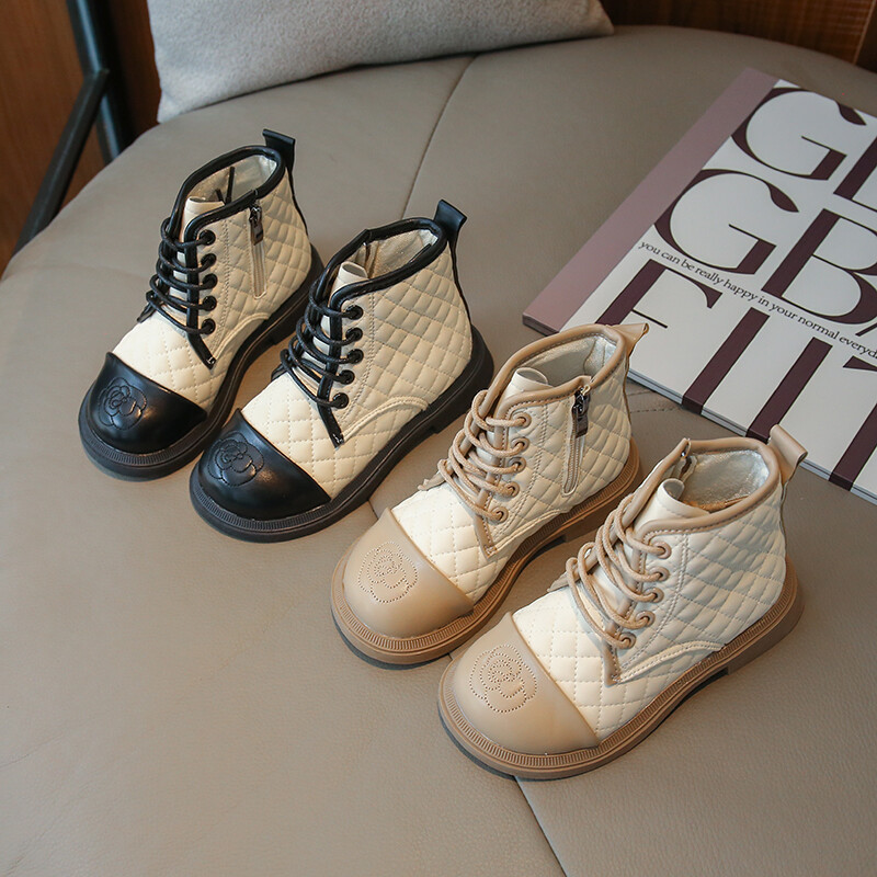 2023 Άνοιξη φθινόπωρο Κορεάτικο στυλ Παιδικά αναπνεύσιμα κορίτσια Κοντές μπότες που ράβουν αντιολισθητικά Απλά χαριτωμένα χρώματα που ταιριάζουν Παιδικές μπότες PU