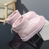 2024 Νέες παιδικές μπότες χιονιού Casual, μοντέρνα, αδιάβροχα φλις με επένδυση, ζεστά, χειμωνιάτικα παιδικά παπούτσια για αγόρια