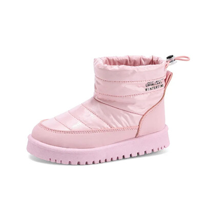 2024 Νέες παιδικές μπότες χιονιού Casual, μοντέρνα, αδιάβροχα φλις με επένδυση, ζεστά, χειμωνιάτικα παιδικά παπούτσια για αγόρια