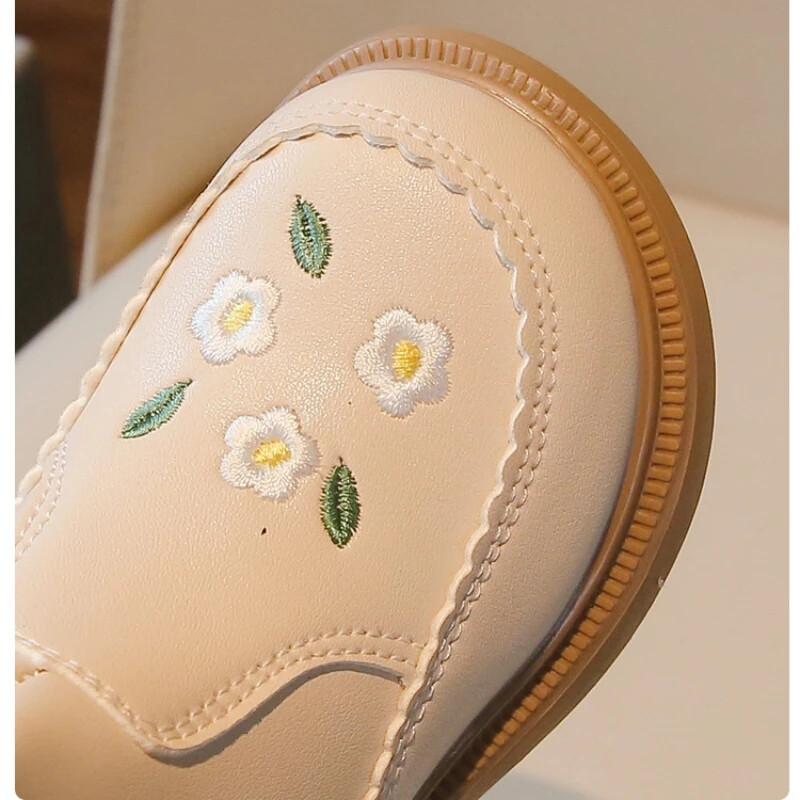 Τα νεότερα φθινοπωρινά κοριτσίστικα μποτάκια μόδας κέντημα λουλουδιών Παιδικές μπότες ιππασίας Χειμερινές παιδικές μπότες χιονιού Παπούτσια Princess