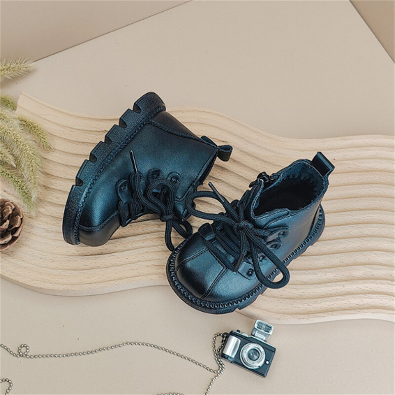 2024. gada jauni rudens bērnu zābaki zēniem Ādas mīksta zole, ūdensnecaurlaidīga, bērnu puszābaki Modes mazuļu meiteņu zābaki Eu 15-25