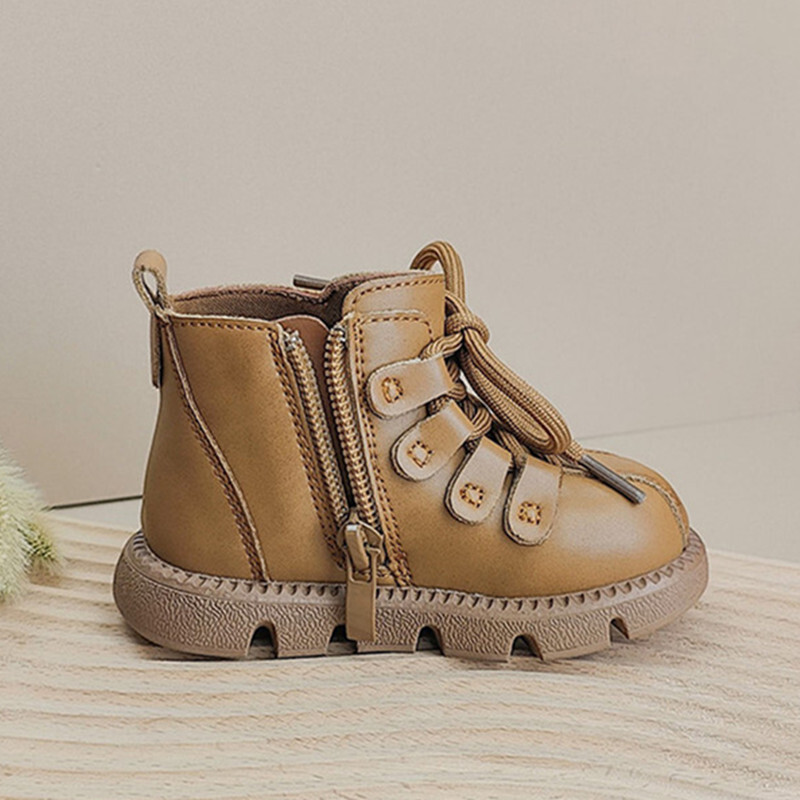 2024. gada jauni rudens bērnu zābaki zēniem Ādas mīksta zole, ūdensnecaurlaidīga, bērnu puszābaki Modes mazuļu meiteņu zābaki Eu 15-25