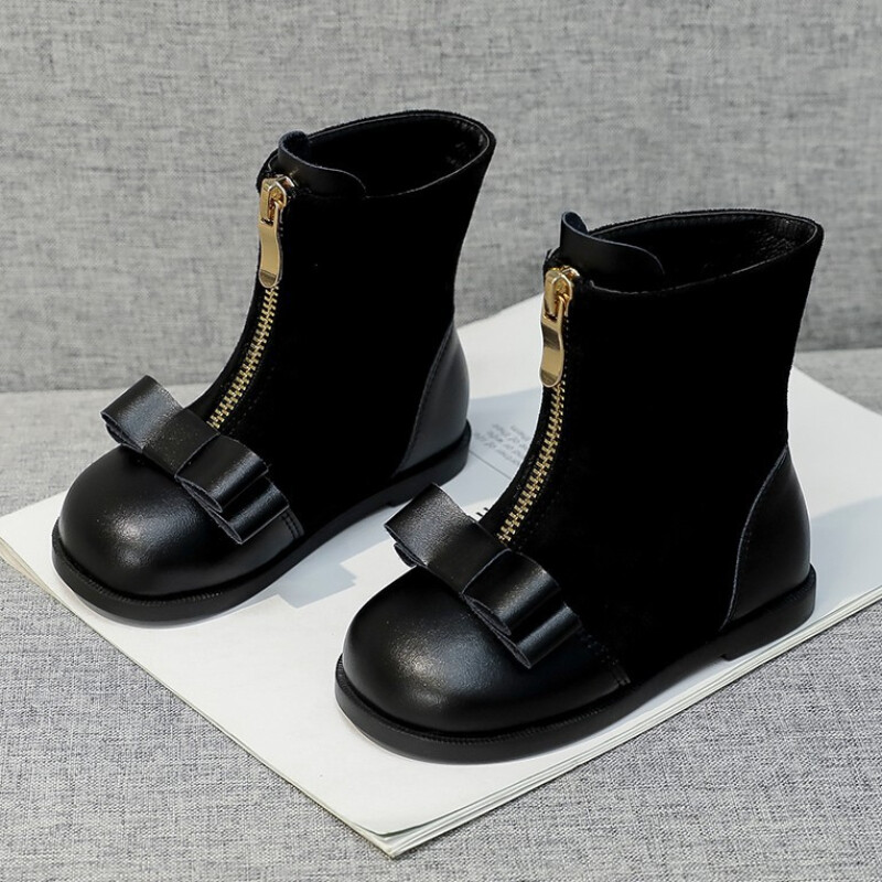 Bērnu zābaki Bērnu modes bērnu princeses apavi ziemas apavi meitenēm Bērnu apavi meitenei Plaform Boot rāvējslēdzēja puszābaki