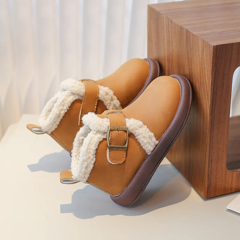 2023 Χειμερινές παιδικές βαμβακερές μπότες αστραγάλου Causal Παιδικές μπότες χιονιού για εξωτερικούς χώρους Ζεστές μόδας για κορίτσια Κοντές βελούδινες μπότες