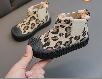 Χειμωνιάτικο μαλλί Έφηβος για κορίτσια Chelsea Μπότες ζεστές παιδικές μπότες μόδας Big boys Μπότες χιονιού PU Δερμάτινα πάνινα παπούτσια μωρά παιδικά