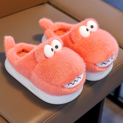 Jaunas ziemas jaukas multfilmas dinozaurs bērniem siltas mīkstas neslīdošas pūkainas čības meitenēm zēniem iekštelpu mūļiem bērniem mājas kokvilnas apavi