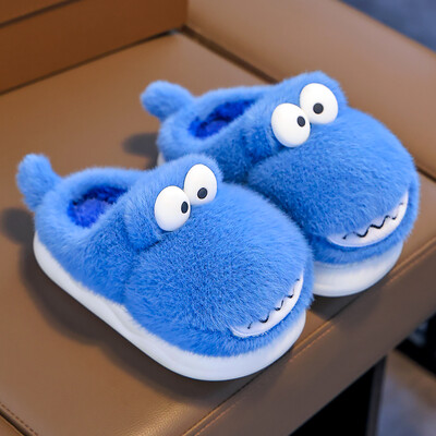 Jaunas ziemas jaukas multfilmas dinozaurs bērniem siltas mīkstas neslīdošas pūkainas čības meitenēm zēniem iekštelpu mūļiem bērniem mājas kokvilnas apavi