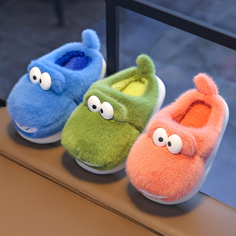 Jaunas ziemas jaukas multfilmas dinozaurs bērniem siltas mīkstas neslīdošas pūkainas čības meitenēm zēniem iekštelpu mūļiem bērniem mājas kokvilnas apavi