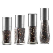 Só- és fűszerkeverők Borsdaráló rozsdamentes acél tengeri só borsdaráló kézi borsdaráló Konyhai eszközök Fűszeres üveg