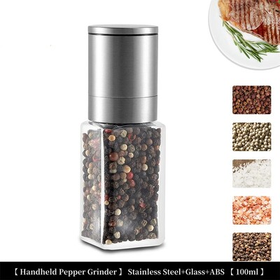 Só- és fűszerkeverők Borsdaráló rozsdamentes acél tengeri só borsdaráló kézi borsdaráló Konyhai eszközök Fűszeres üveg