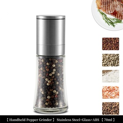 Só- és fűszerkeverők Borsdaráló rozsdamentes acél tengeri só borsdaráló kézi borsdaráló Konyhai eszközök Fűszeres üveg
