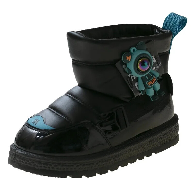 Ziemas bērnu kokvilnas zābaki ar flīsu oderi, silti, biezi, īsi zābaki Mārtiņa zābaki āra sniega zābaki zēniem un meitenēm