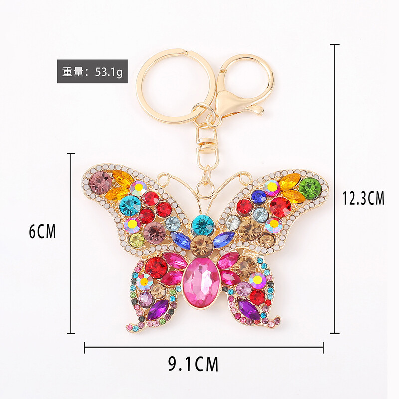 Tarpvalstybinis išpardavimas drugelio formos raktų pakabukas kalnų krištolo kandžių raktų pakabukas metalinis pakabukas maža dovana