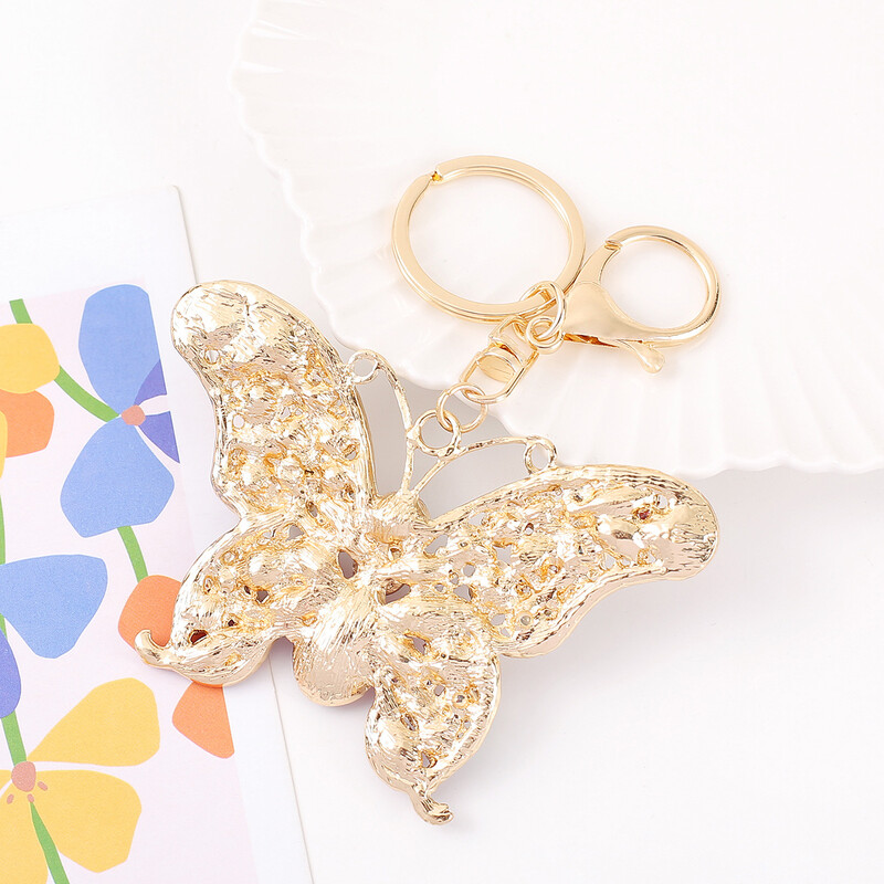 Tarpvalstybinis išpardavimas drugelio formos raktų pakabukas kalnų krištolo kandžių raktų pakabukas metalinis pakabukas maža dovana