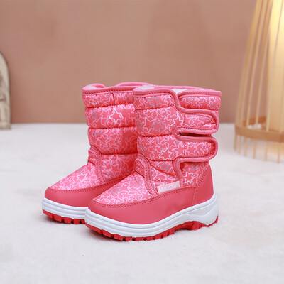 Liela izmēra zēnu un meiteņu sniega zābaki 22-33 izmēra zābaki, sabiezināti aukstumizturīgi un neslīdoši bērnu kokvilnas puszābaki