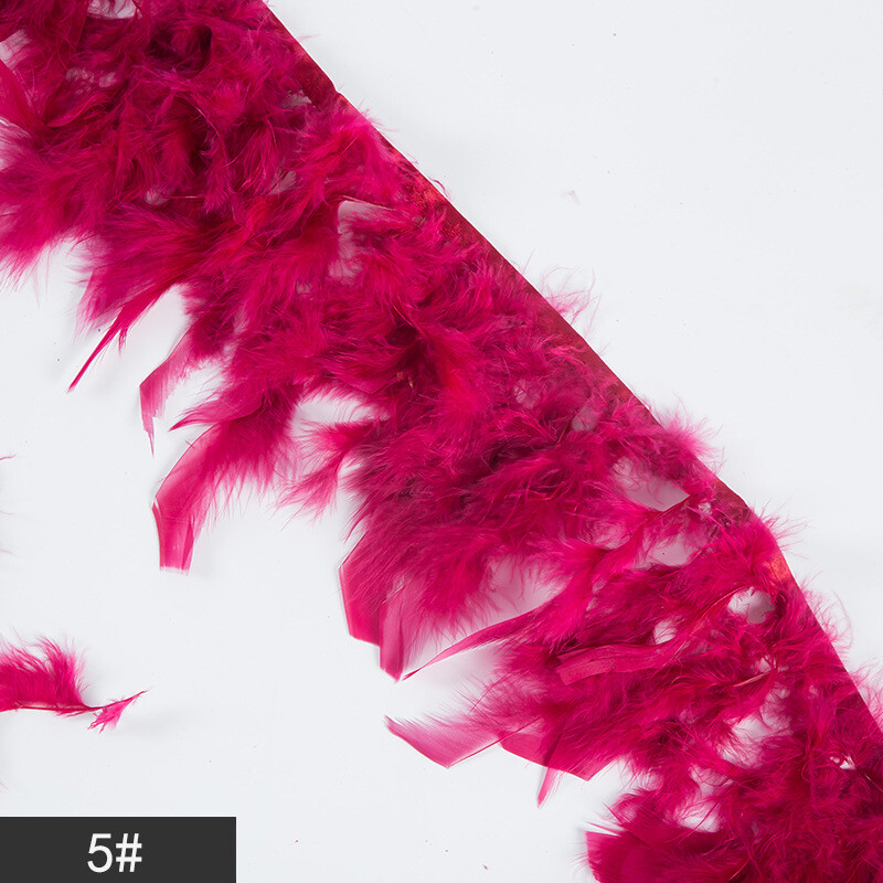 Gamintojas paruoštas Pūkuotas spalvingas nėrinis Dekoratyvinis ugniai atsparus paklodės kraštų apšvietimas pagalvės apdaila kalakutienos plunksnų kraštas