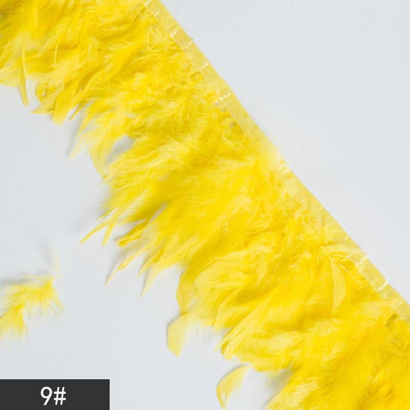 Gamintojas paruoštas Pūkuotas spalvingas nėrinis Dekoratyvinis ugniai atsparus paklodės kraštų apšvietimas pagalvės apdaila kalakutienos plunksnų kraštas