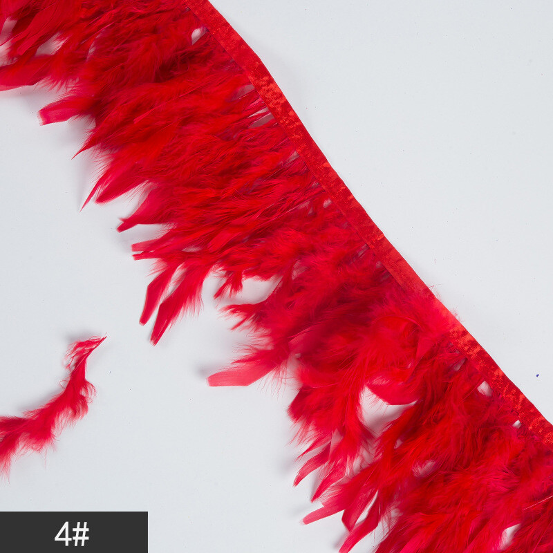 Gamintojas paruoštas Pūkuotas spalvingas nėrinis Dekoratyvinis ugniai atsparus paklodės kraštų apšvietimas pagalvės apdaila kalakutienos plunksnų kraštas