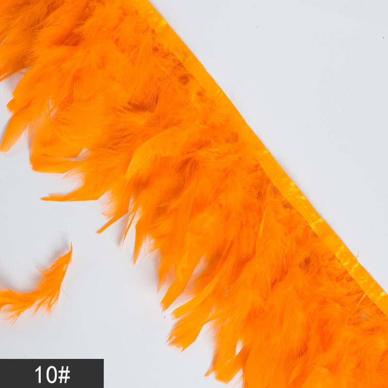 Gamintojas paruoštas Pūkuotas spalvingas nėrinis Dekoratyvinis ugniai atsparus paklodės kraštų apšvietimas pagalvės apdaila kalakutienos plunksnų kraštas