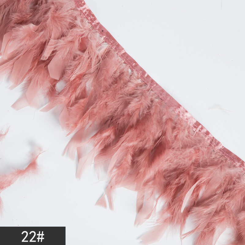 Gamintojas paruoštas Pūkuotas spalvingas nėrinis Dekoratyvinis ugniai atsparus paklodės kraštų apšvietimas pagalvės apdaila kalakutienos plunksnų kraštas