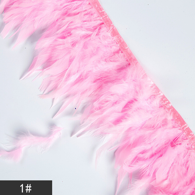 Gamintojas paruoštas Pūkuotas spalvingas nėrinis Dekoratyvinis ugniai atsparus paklodės kraštų apšvietimas pagalvės apdaila kalakutienos plunksnų kraštas