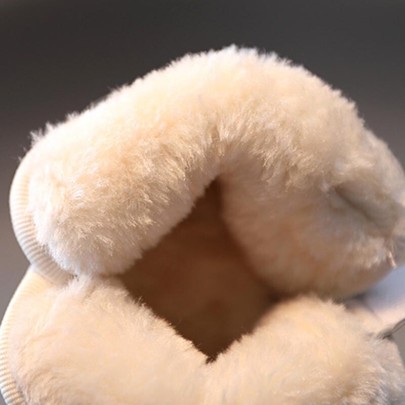 Παιδικά κινούμενα σχέδια Μπότες χιονιού για κορίτσια Ζεστές μπότες Βρεφικά βαμβακερά αθλητικά παπούτσια παγιέτες Γνήσιο δέρμα Princess Fashion Boots 1-6Y