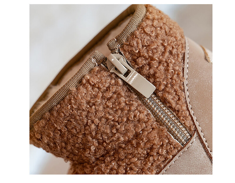 Čizme za snijeg od umjetnog krzna za djecu 2024. Plišane čizme za djevojčice sa slatkim crtanim filmovima Debele tople pamučne cipele za djecu Zimske čizme