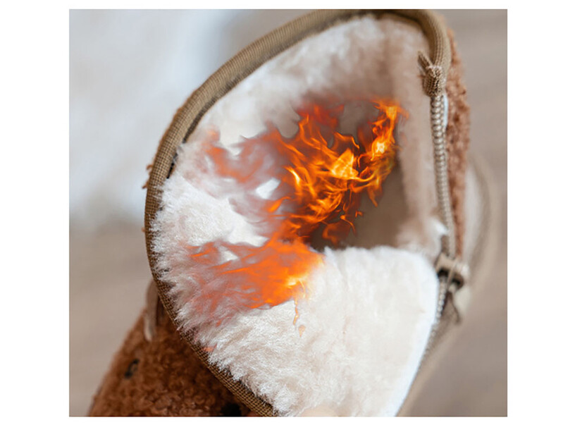 Čizme za snijeg od umjetnog krzna za djecu 2024. Plišane čizme za djevojčice sa slatkim crtanim filmovima Debele tople pamučne cipele za djecu Zimske čizme