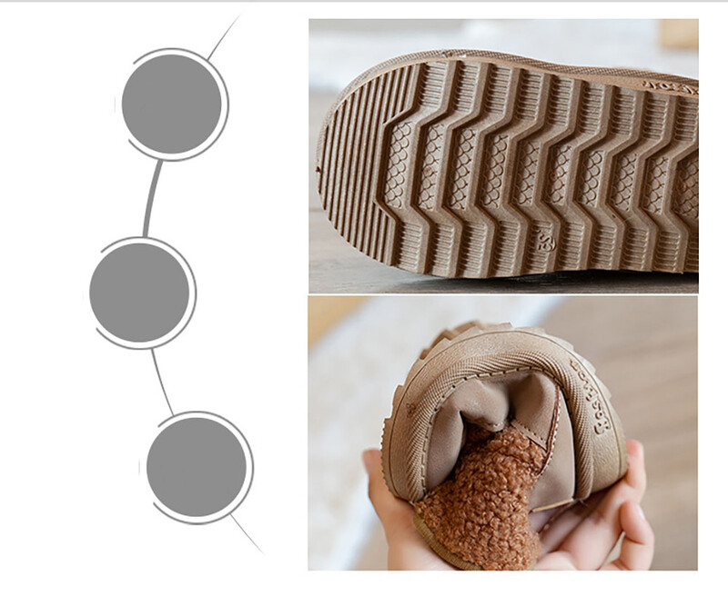 Čizme za snijeg od umjetnog krzna za djecu 2024. Plišane čizme za djevojčice sa slatkim crtanim filmovima Debele tople pamučne cipele za djecu Zimske čizme