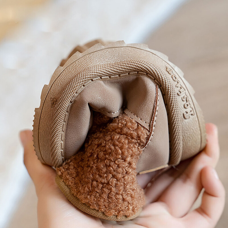 Čizme za snijeg od umjetnog krzna za djecu 2024. Plišane čizme za djevojčice sa slatkim crtanim filmovima Debele tople pamučne cipele za djecu Zimske čizme