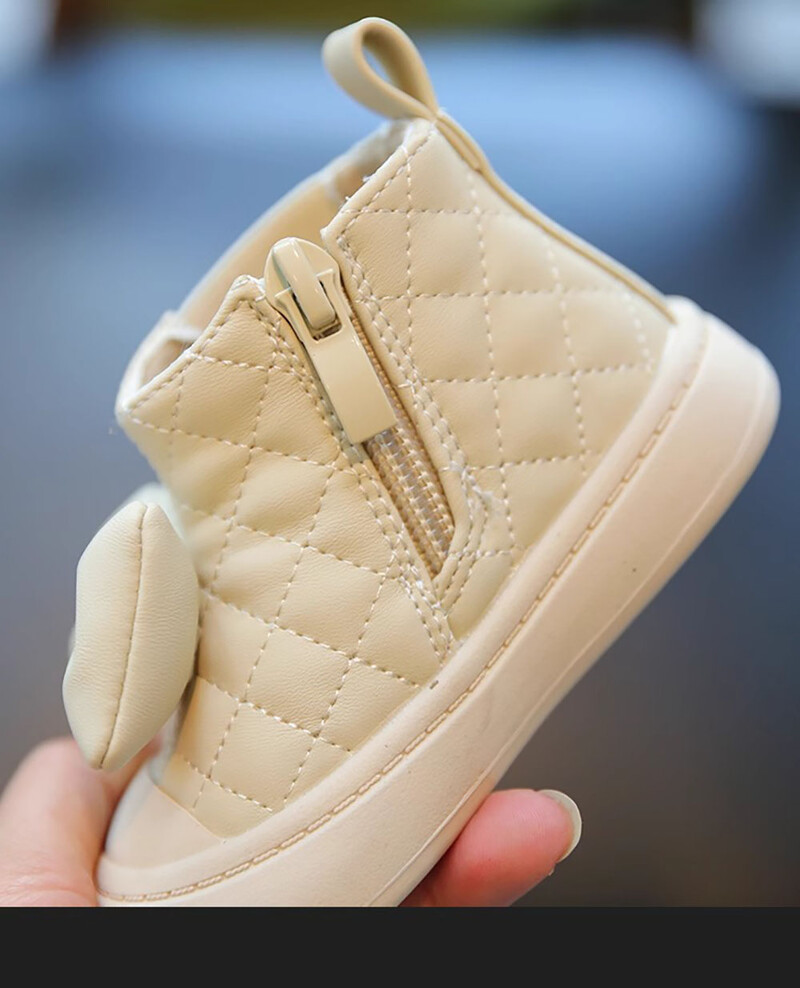 Mergaičių žieminiai batai korėjietiško stiliaus Mieli lankai pliušiniai batai rudeniniai žieminiai batai mažiems vaikams Minkštu padu Pirmo žingsnio batai mergaitėms