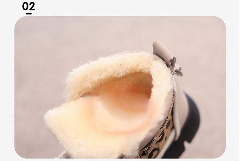 Χειμερινές μπότες χιονιού για παιδιά Χοντρά παπούτσια από ψεύτικη γούνα για έφηβες PU Δερμάτινα αδιάβροχα βελούδινα μεγάλα κορίτσια