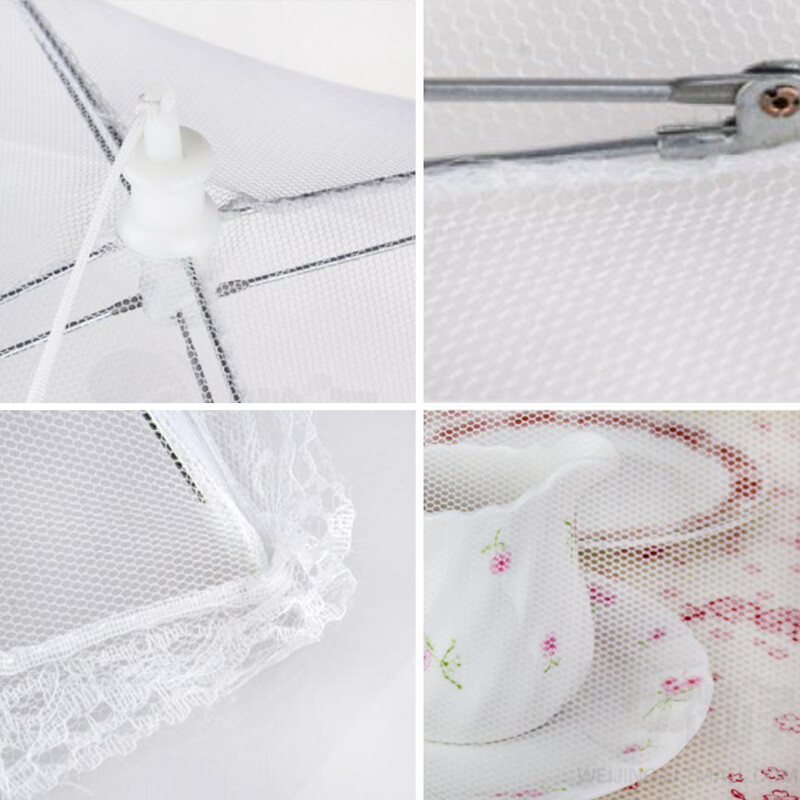 Saliekams pārtikas tīkla pārklājums telts Mājas Ēdamgalds Virtuve Counter Malt Dārzeņi Augļi Lietussargs Elpojošs Kukaiņu necaurlaidīgs pārtikas pārklājs