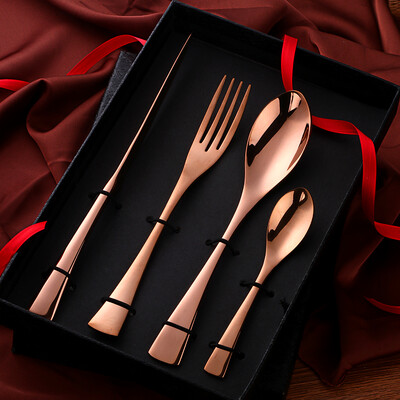 Pircēja Star stilīgs galda piederumu komplekts ar kastīti galda piederumiem galda piederumiem nerūsējošā tērauda traukiem virtuves traukiem ir iekļauta naža dakšas karote