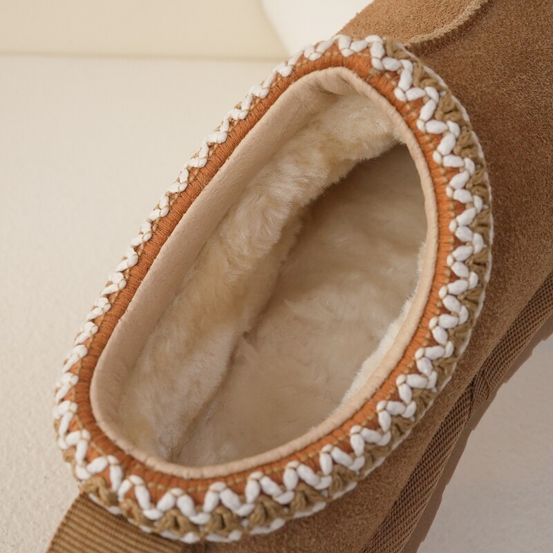 Ziemas bērnu sniega zābaki ar zemu augšdaļu Zābaki zīdaiņu dabīgās ādas zābaki Meiteņu retro biezas kažokādas sniega zābaki zēniem pretslīdes ziemas apavi