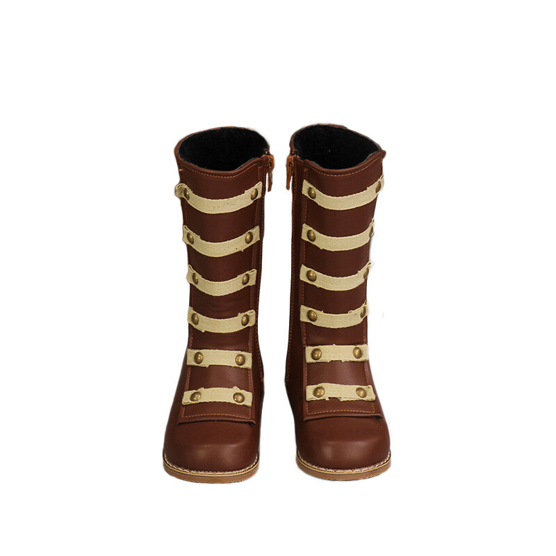 Jesen Zima Dječje duge čizme Modne čizme za djevojčice sa zakovicama Visoke čizme za bebe Tople baršunaste čizme Princess Single Knight čizme