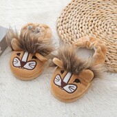 Toddler zēnu čības Multfilma Lauva plīša silti apavi Little Kid Ziemas mājas apavi Mīkstas gumijas zole mājas iekštelpu apavi Bērnu preces
