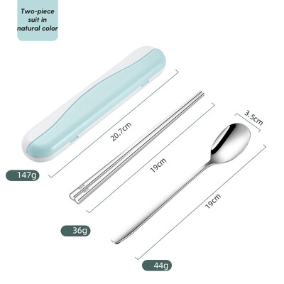 316 Σετ επιτραπέζια σκεύη από ανοξείδωτο ατσάλι Παιδικά Students Travel Φορητά μαχαιροπίρουνα Σετ Πιρούνι Κουτάλια Chopsticks Work Σετ σερβίτσιο Δώρο