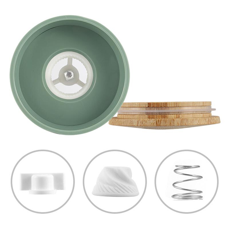 Standarta pārtikas kvalitātes ABS sāls piparu dzirnaviņas ar koka vāku, regulējamu biezumu, keramikas serdi, piparu dzirnaviņas, manuālu sāls dzirnaviņas