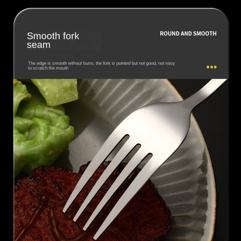 2/3 gab. Nerūsējošā tērauda galda piederumu komplekts pusdienu komplekts āra dakšiņa karote irbulīša Skolas biroja ceļojumu galda piederumu komplekts kempinga steiks