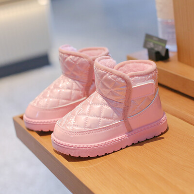 Žieminiai vaikiški sniego batai berniukams mergaitėms mažiems vaikams šilti pliušiniai batai vaikiški batai lauke, vandeniui atsparūs neslystantys vaikiški batai, 21-38 dydis