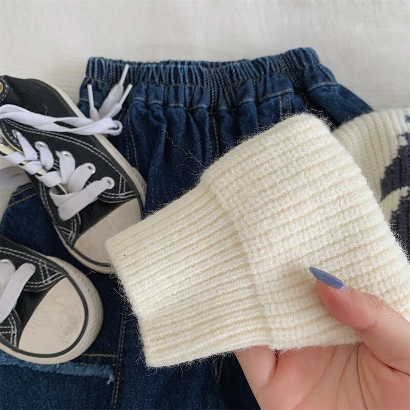 Dječja odjeća Ležerni pulover s okruglim izrezom 2023. Jesen Zima Novi dječaci Djevojčice Pleteni top modni pulover džemper