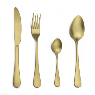 JANKNG 4 gab. Nerūsējošā tērauda grezns matēts melns galda piederumu komplekts Western Gold galda piederumu komplekts Dakša Nazis Tējkarote Vakariņas Vakariņas Se.