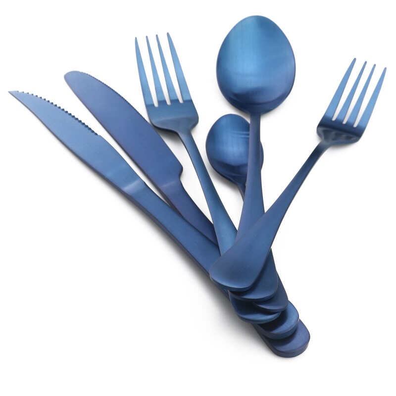 JANKNG 4 gab. Nerūsējošā tērauda grezns matēts melns galda piederumu komplekts Western Gold galda piederumu komplekts Dakša Nazis Tējkarote Vakariņas Vakariņas Se.