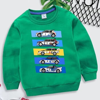 Rally Car Boys Girls Hoodies Drift Sweatshirt Fashion Car Lovers Hoodies Automobile Culture Roupa Infantil Cartoon Детски дрехи