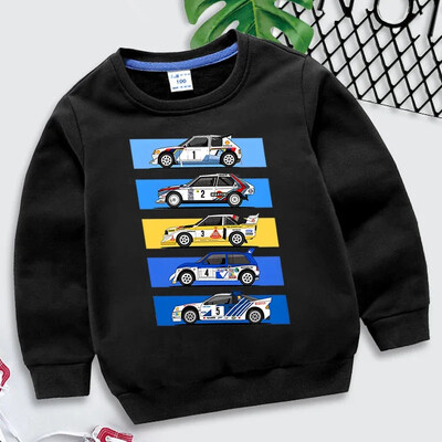 Rally Car Boys Girls Hoodies Drift Φούτερ Μόδα Lovers Car Hoodies Automobile Culture Roupa Infantil Cartoon Παιδικά Ρούχα