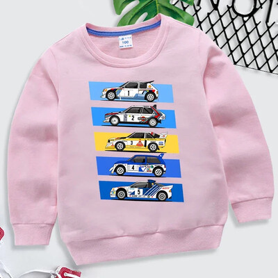 Rally Car Boys Girls Hoodies Drift Φούτερ Μόδα Lovers Car Hoodies Automobile Culture Roupa Infantil Cartoon Παιδικά Ρούχα