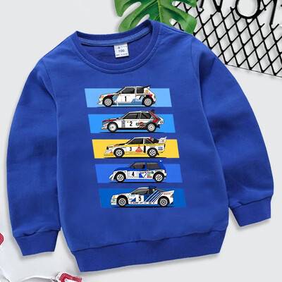 Rally Car Boys Girls Hoodies Drift Φούτερ Μόδα Lovers Car Hoodies Automobile Culture Roupa Infantil Cartoon Παιδικά Ρούχα