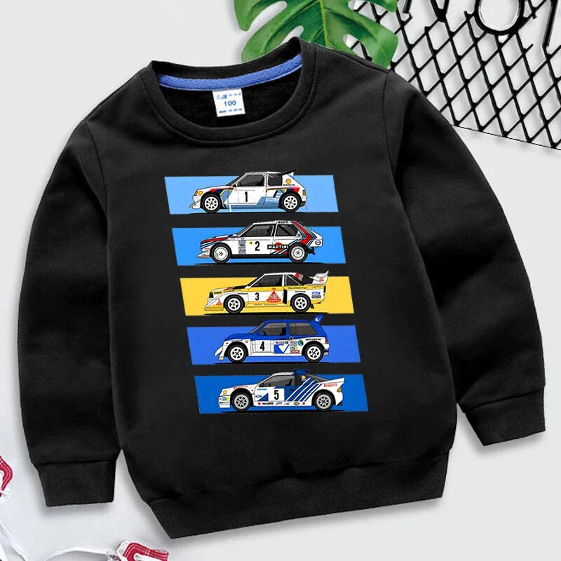 Rally Car Boys Girls Hoodies Drift Φούτερ Μόδα Lovers Car Hoodies Automobile Culture Roupa Infantil Cartoon Παιδικά Ρούχα
