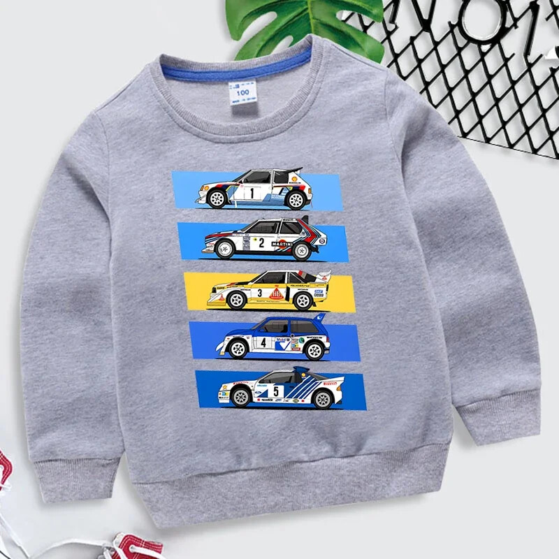 Rally Car Boys Girls Hoodies Drift Φούτερ Μόδα Lovers Car Hoodies Automobile Culture Roupa Infantil Cartoon Παιδικά Ρούχα
